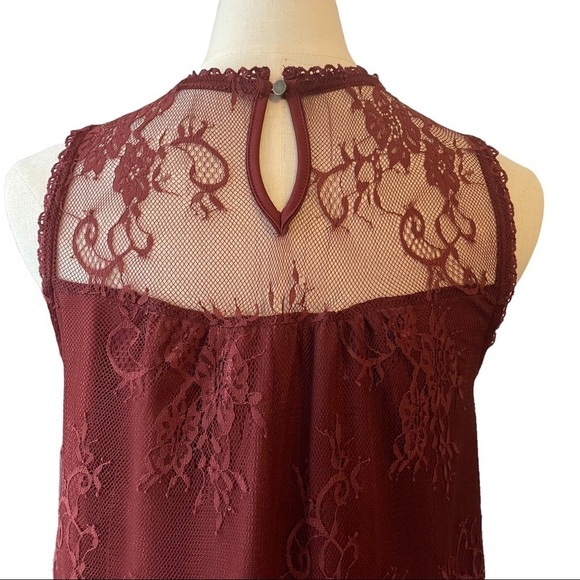 NWT Maurice’s burgundy dress with lace  overlay BEAUTIFUL! - Picture 3 of 11